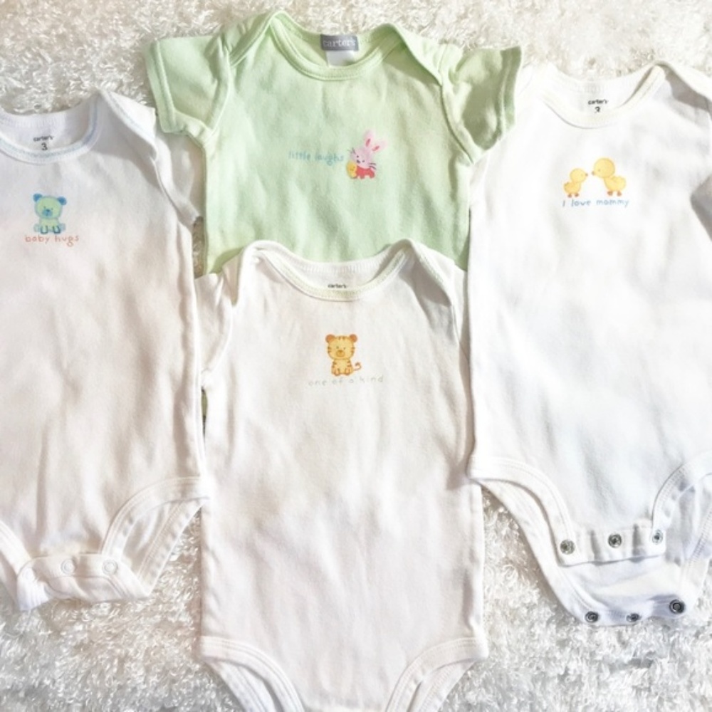 Carter’s Short-sleeve Bodysuits 4pk (NWOT) 3 mos.